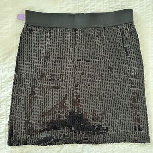 Romeo & Juliet Couture Black Sequin Mini Skirt